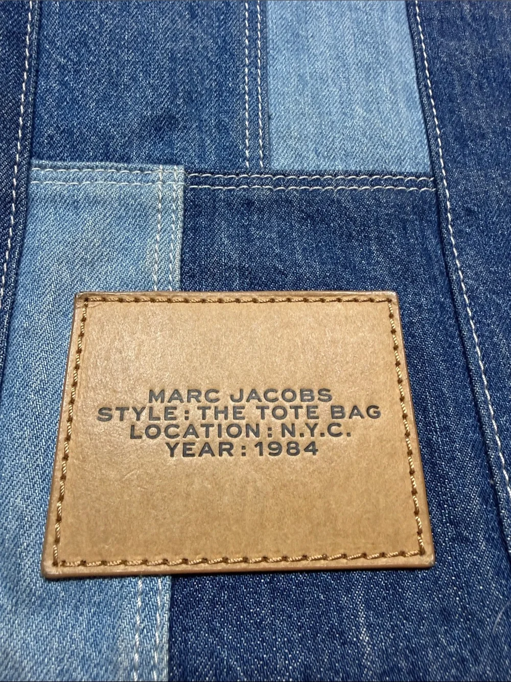 Marc Jacobs Patchwork Denim Tote Bag - Blue